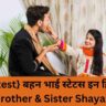 {Latest} बहन भाई स्टेटस इन हिंदी | Brother & Sister Shayari