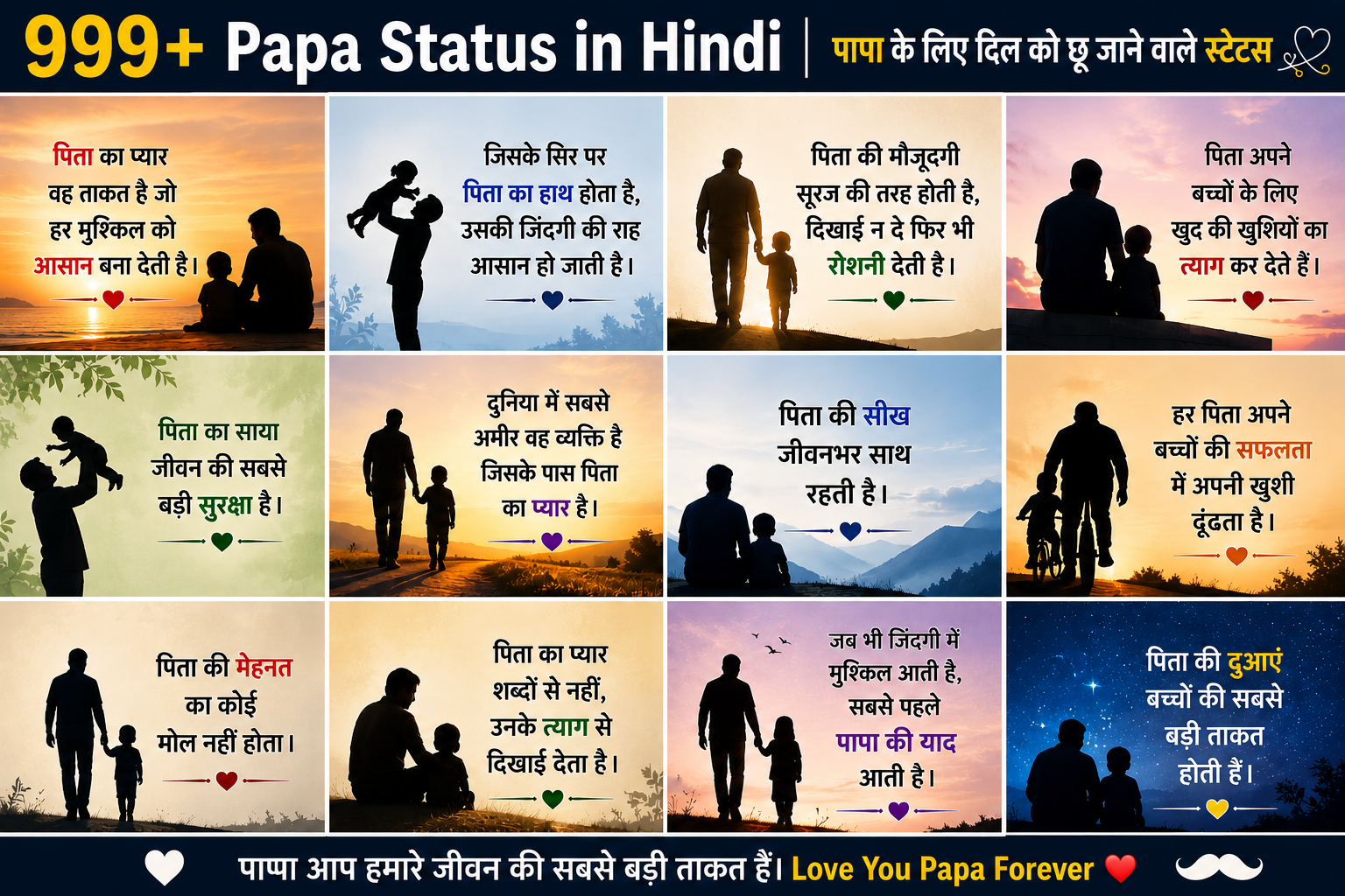 Papa Status in Hindi