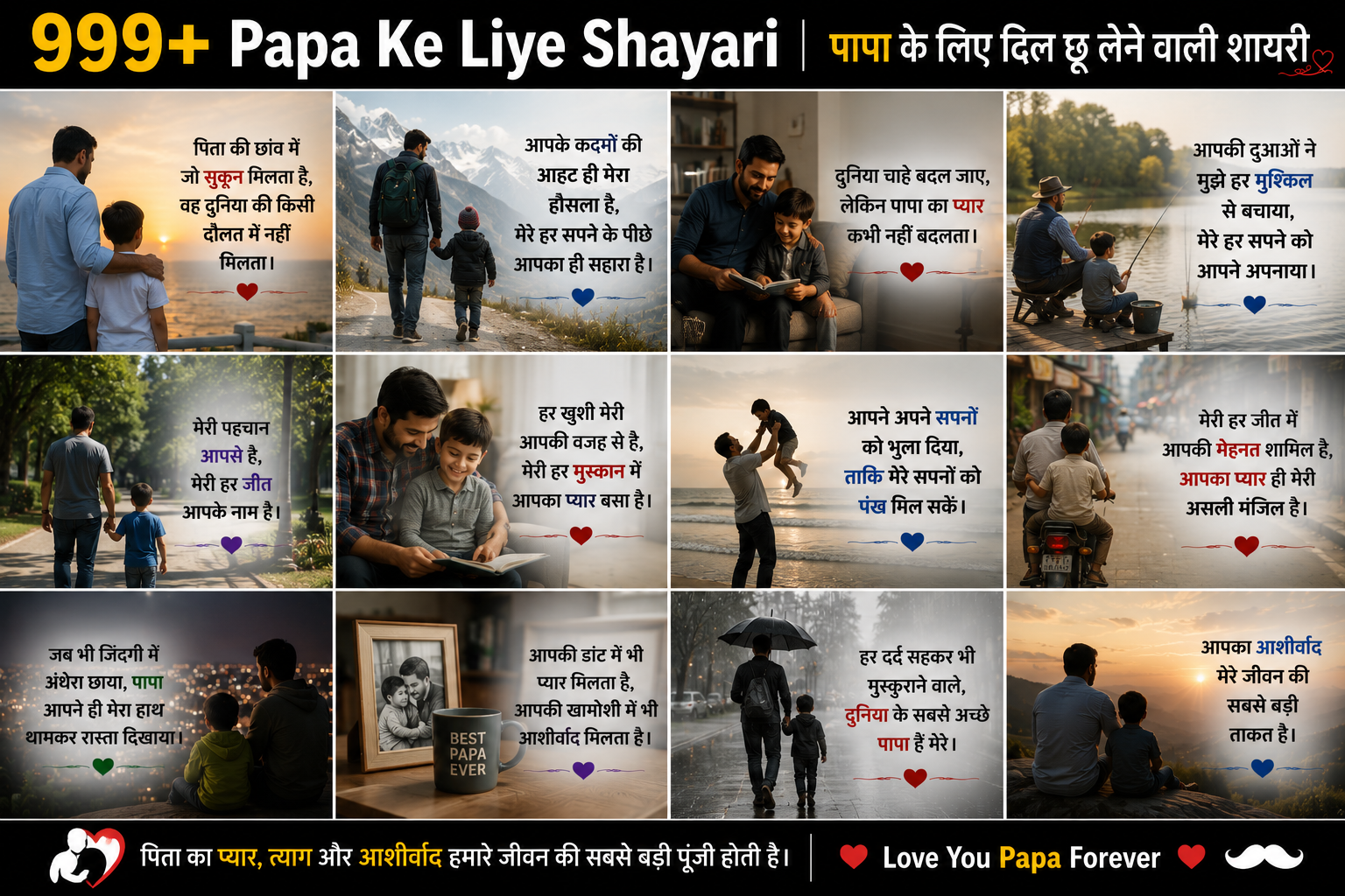 papa ke liye shayari