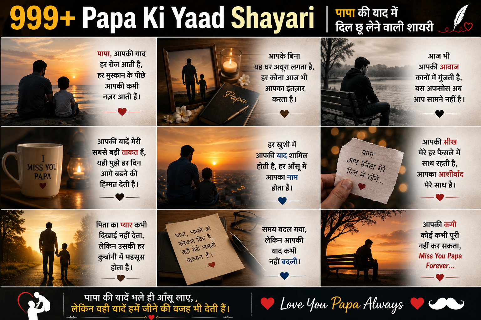 पापा की यादें और शायरी