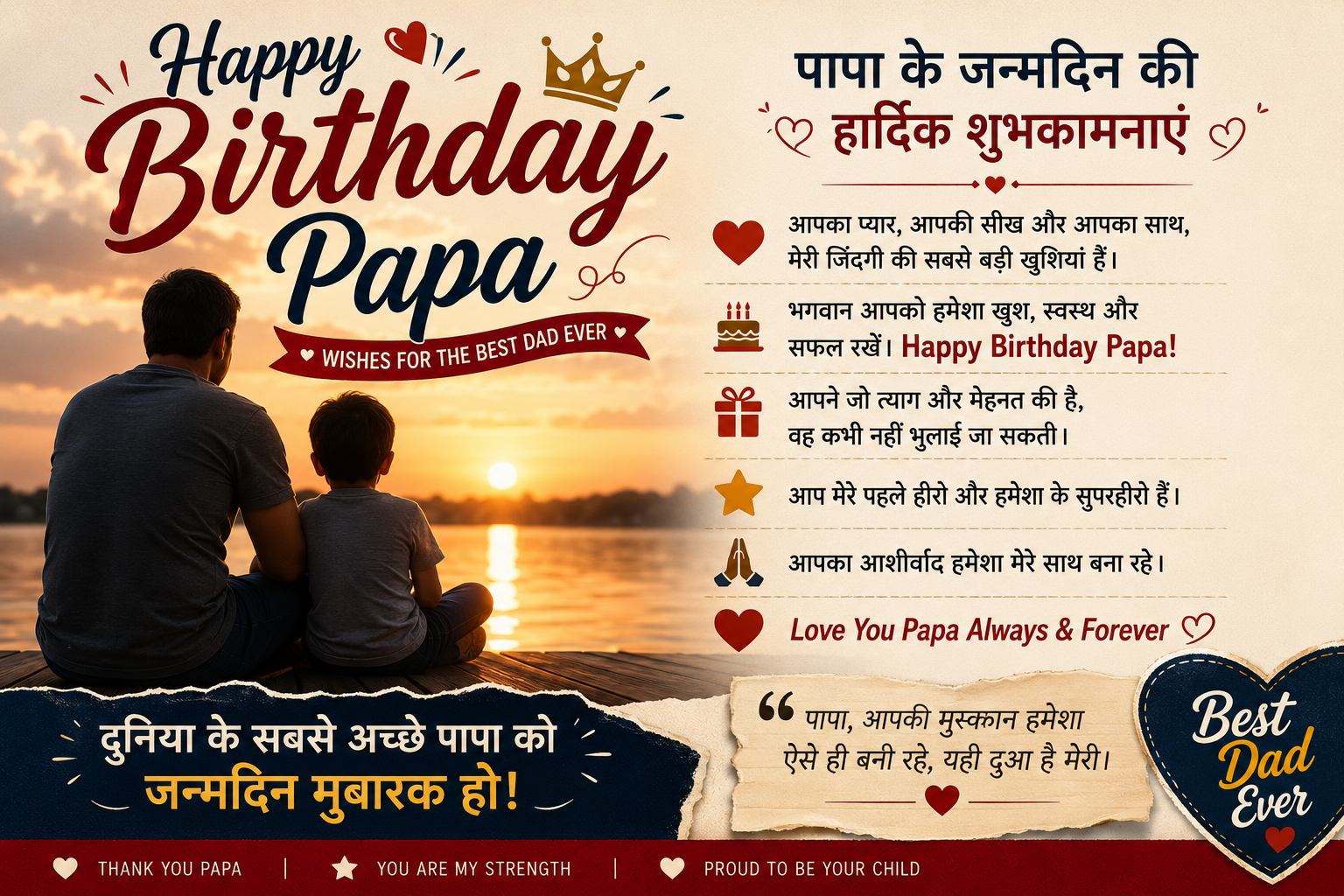 Happy Birthday Papa Wishes